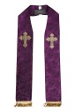 violet-soie-franges-croix-homme-echarpe
