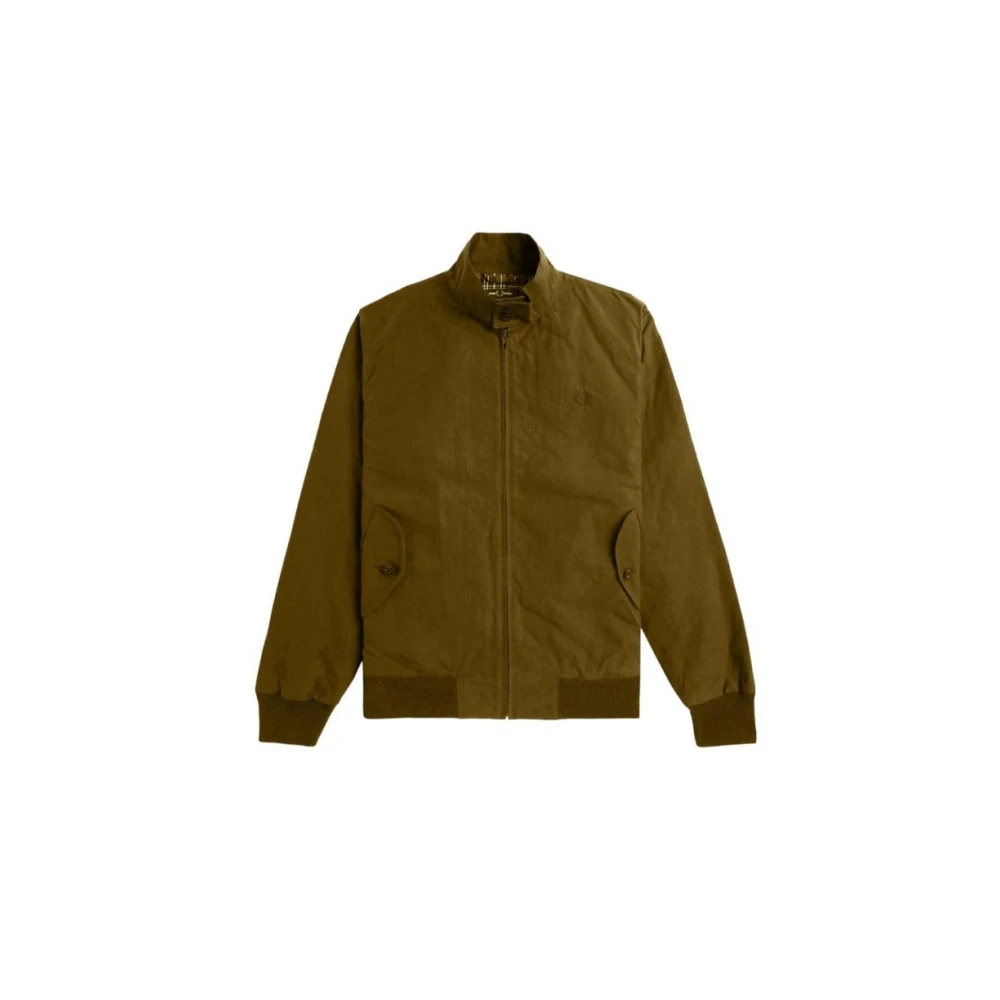 Fred Perry Gewaxte Harrington Jas Bruin Brown Heren