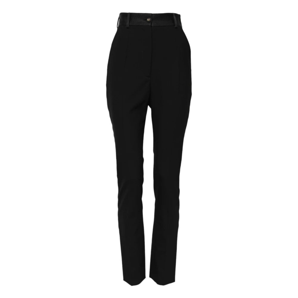 Dolce & Gabbana Women's Black Skinny Trousers - Slim-Fit Trousers - S - Trousers