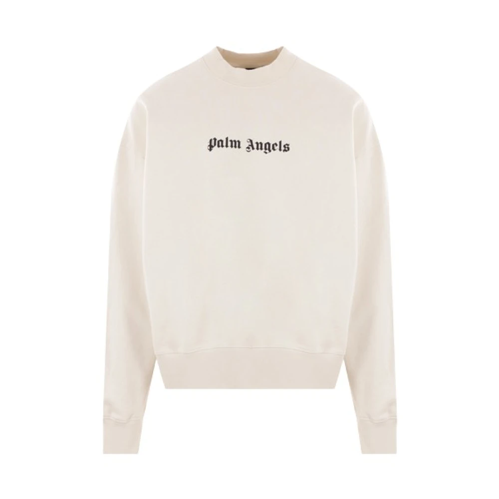 Palm Angels Beige Sweater met Logo Print Beige Heren