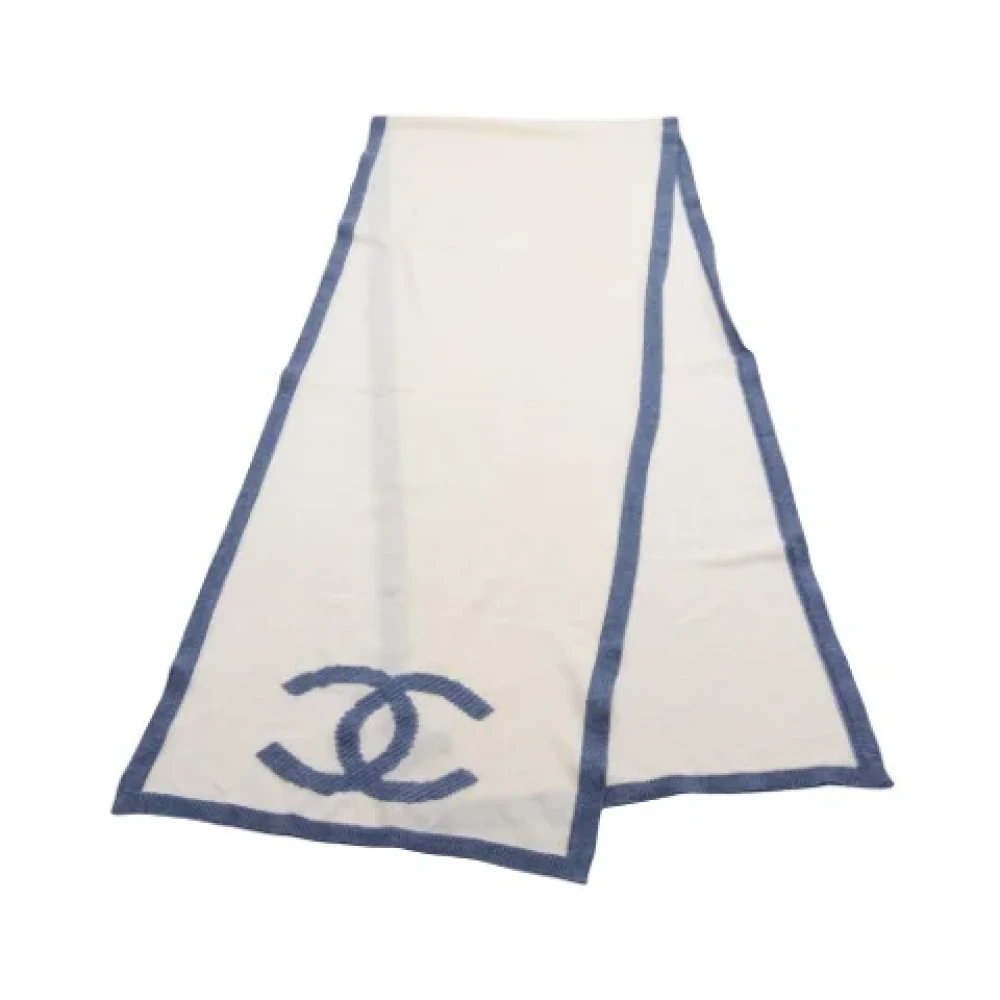 Chanel Vintage Pre-owned Cashmere scarves Beige Dames