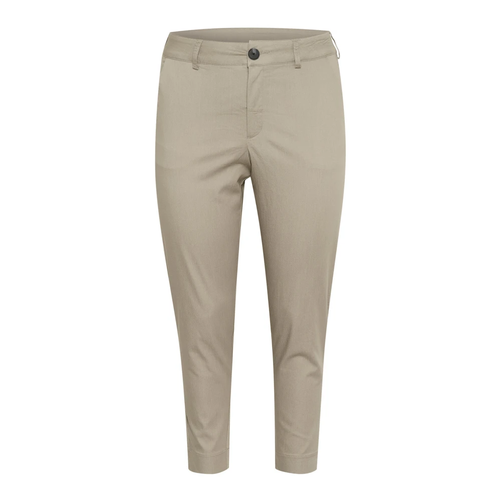 Kaffe Curve Elephant Skin Chino Byxor Beige, Dam