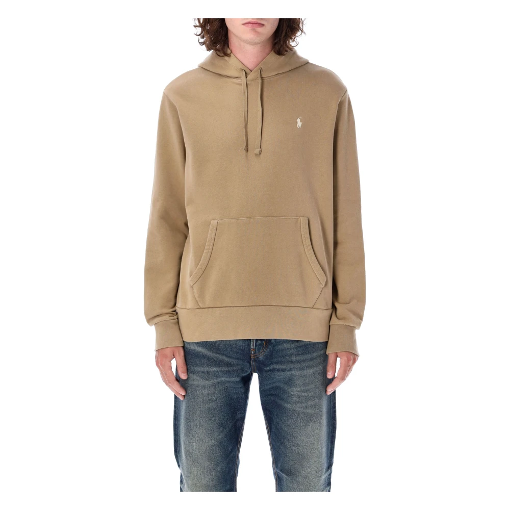 Ralph Lauren Cotton Classic RL Hoodie Beige Heren