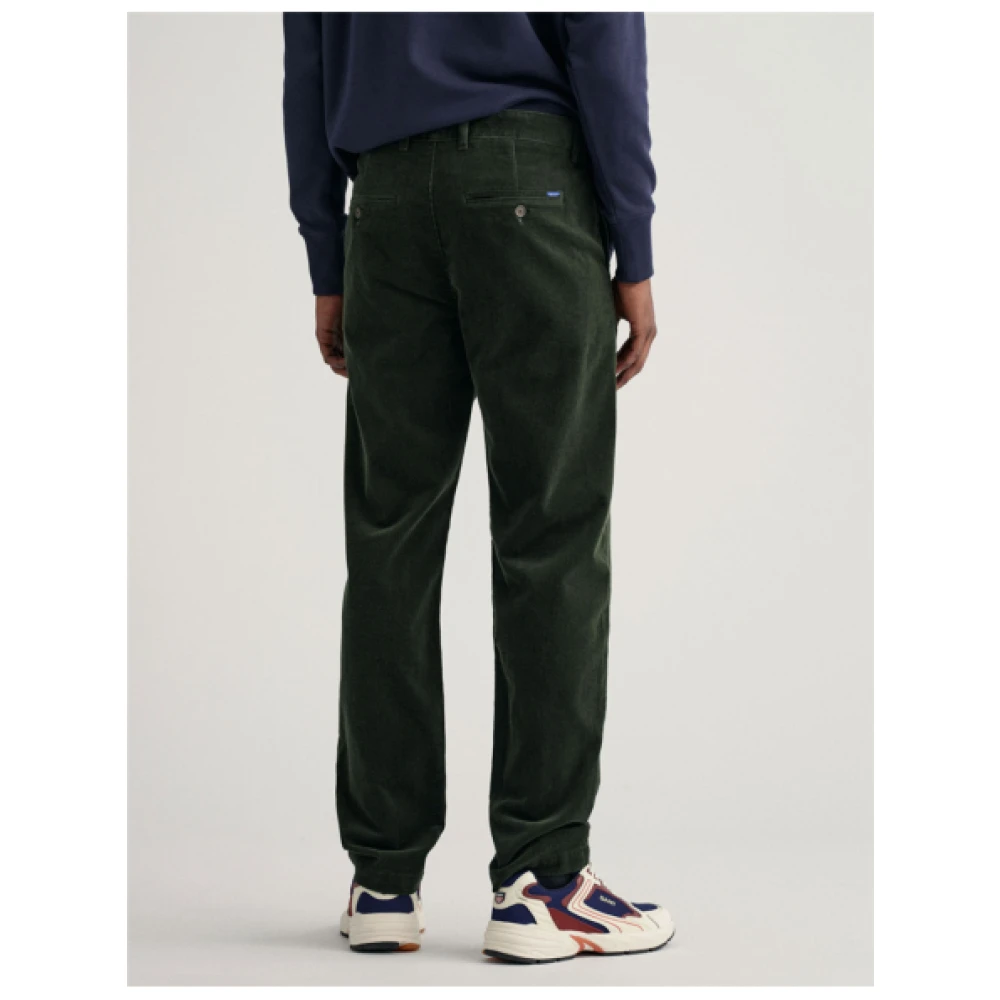 Gant Corduroy Chino Broek Green Heren
