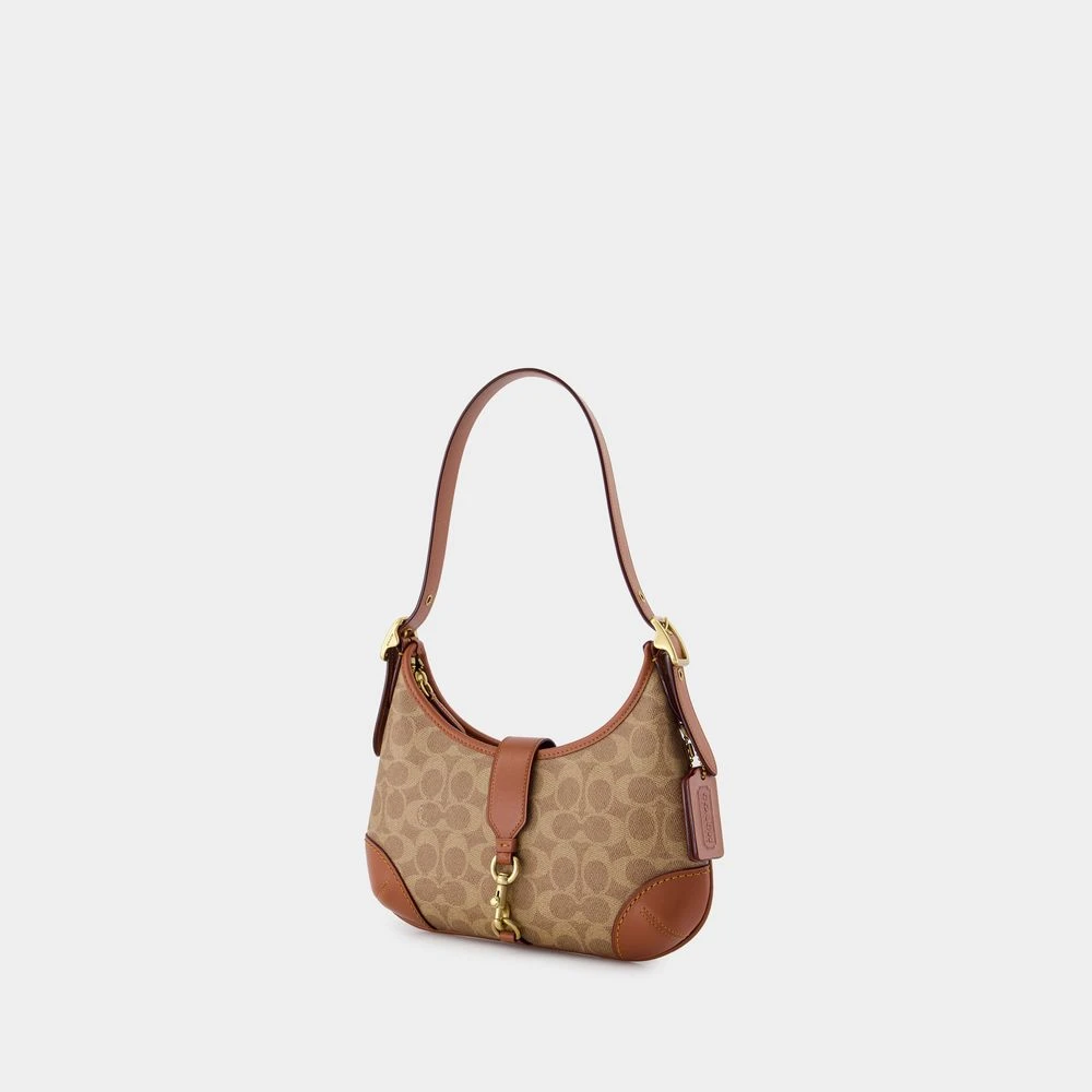 Coach Bruine Canvas Hobo Tas Brown Dames