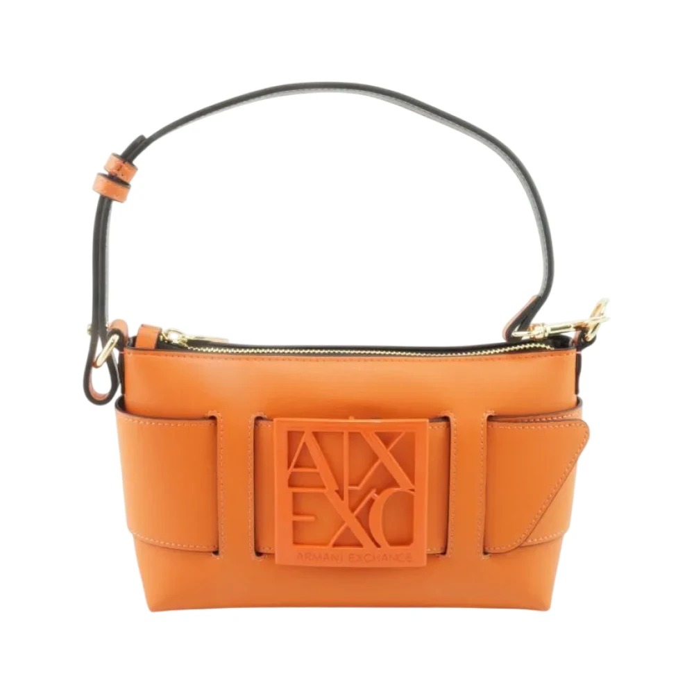 Armani Exchange Vrouw Oranje Tassen Dames, One Size, Polyester, Shoulder Bag