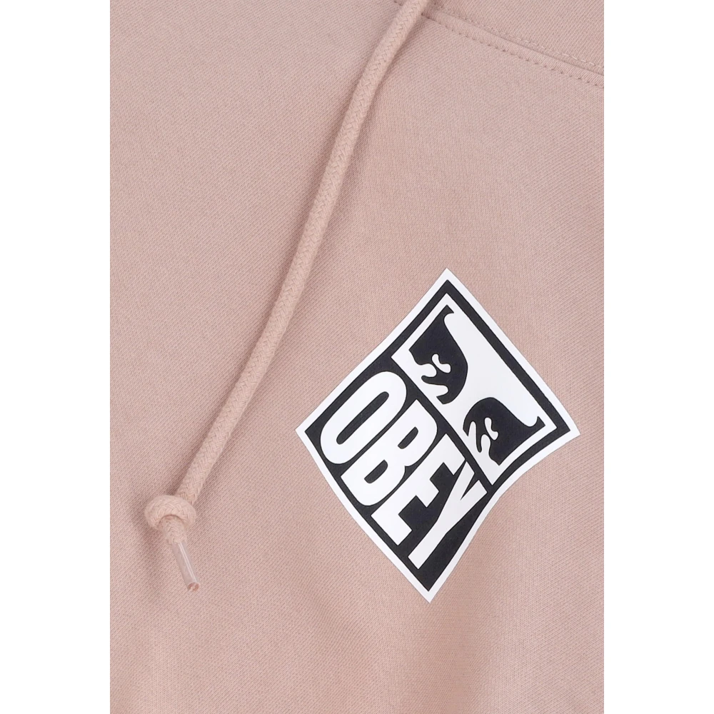 Obey Iconische Hoodie in Taupe Beige Heren
