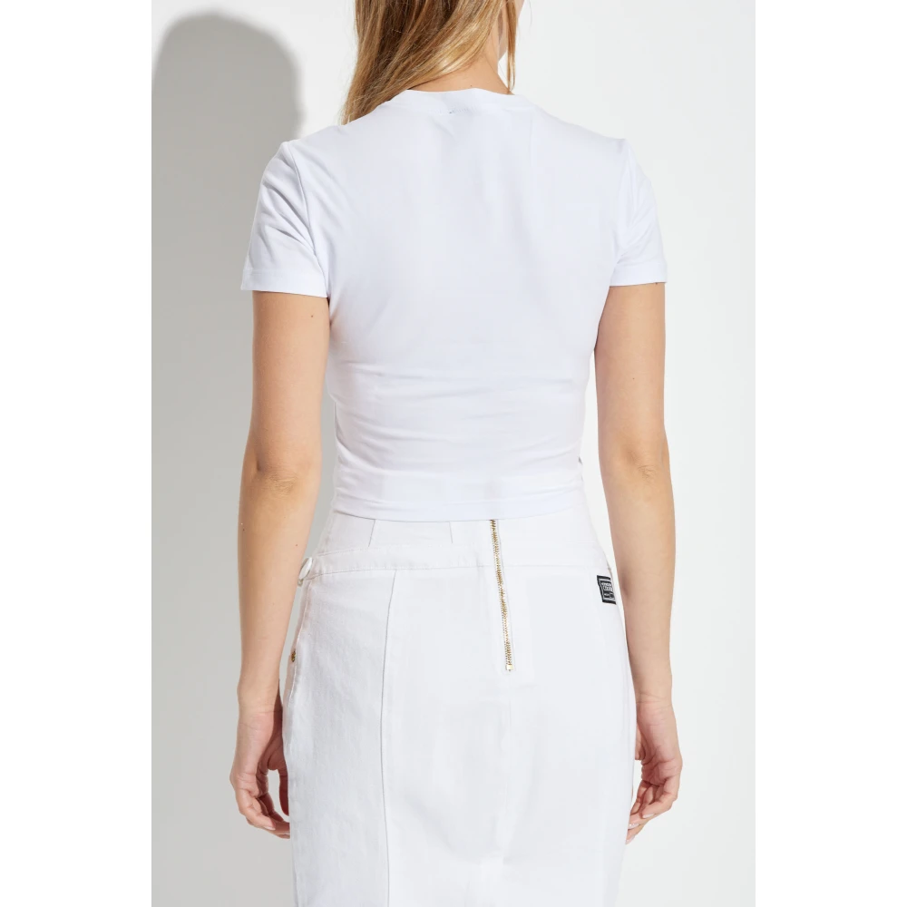 Versace Jeans Couture Bedrukt T-shirt White Dames
