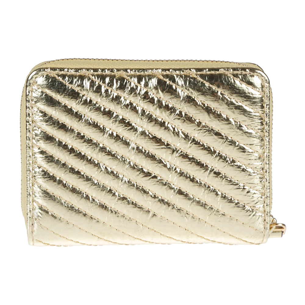 TORY BURCH Stijlvolle Moto Bi-Fold Portemonnee Yellow Dames