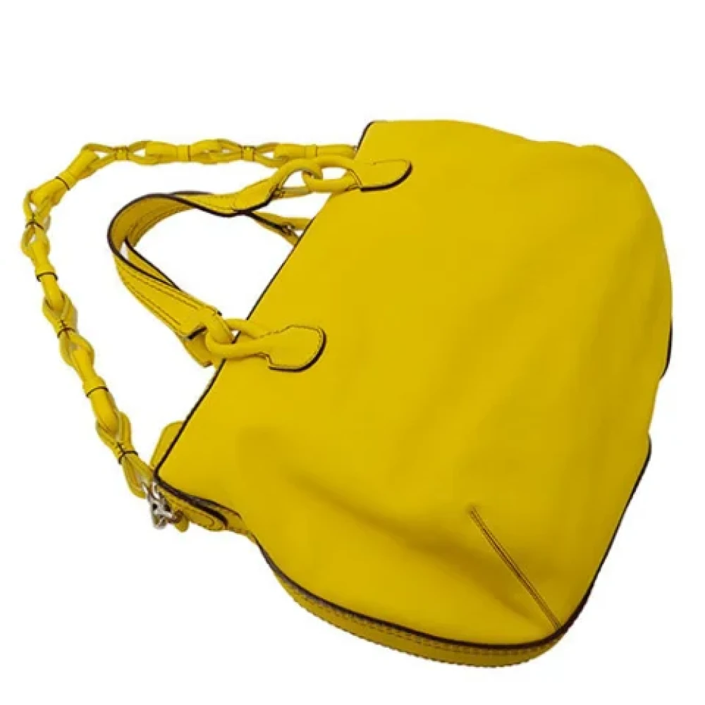 Loewe Pre-owned Leather handbags Yellow Dames
