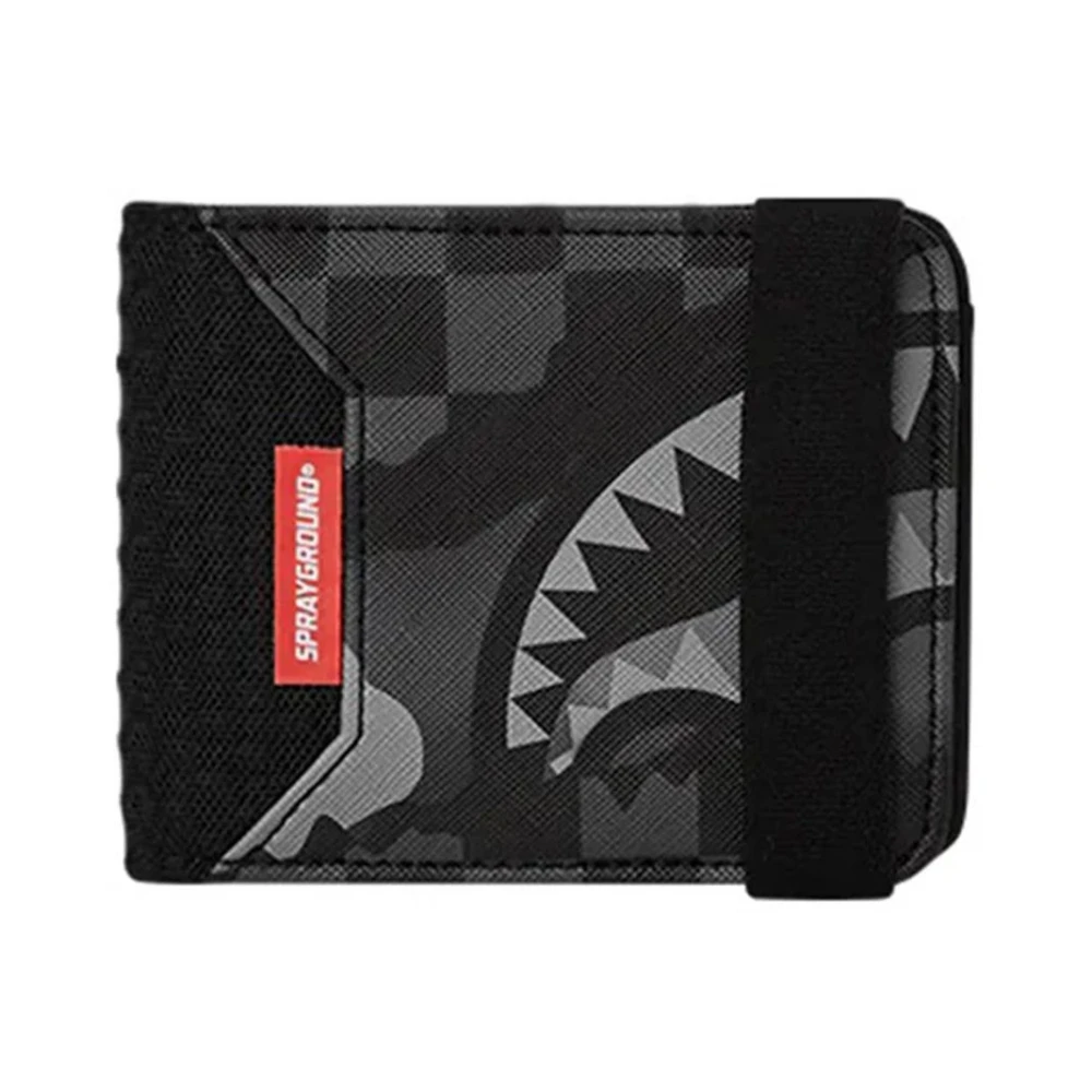 Sprayground Zwarte Camo Scheurportemonnee Black Heren