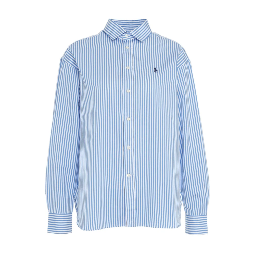 Polo Ralph Lauren Blauw Gestreept Elegant Overhemd Blue Dames
