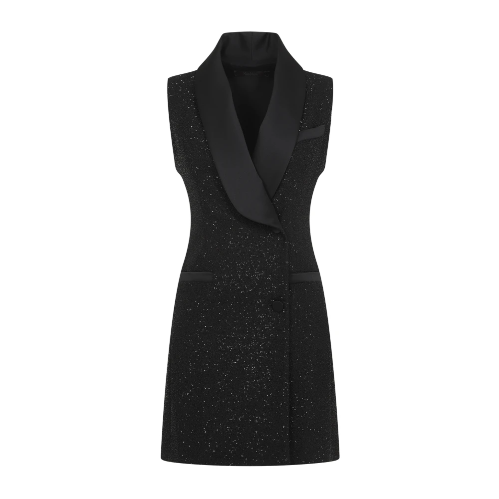 Max Mara Paillet Eiffel Mini Jurk Black Dames