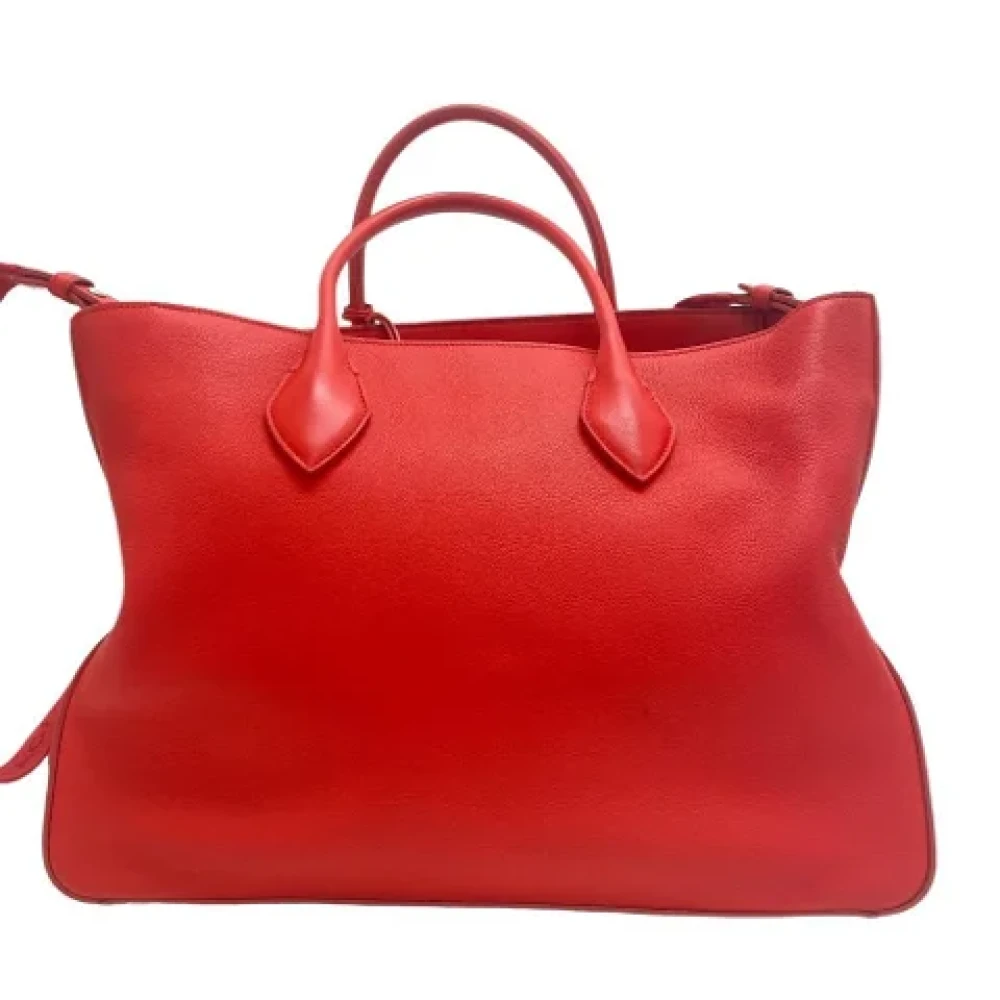 Salvatore Ferragamo Pre-owned Leather handbags Red Dames