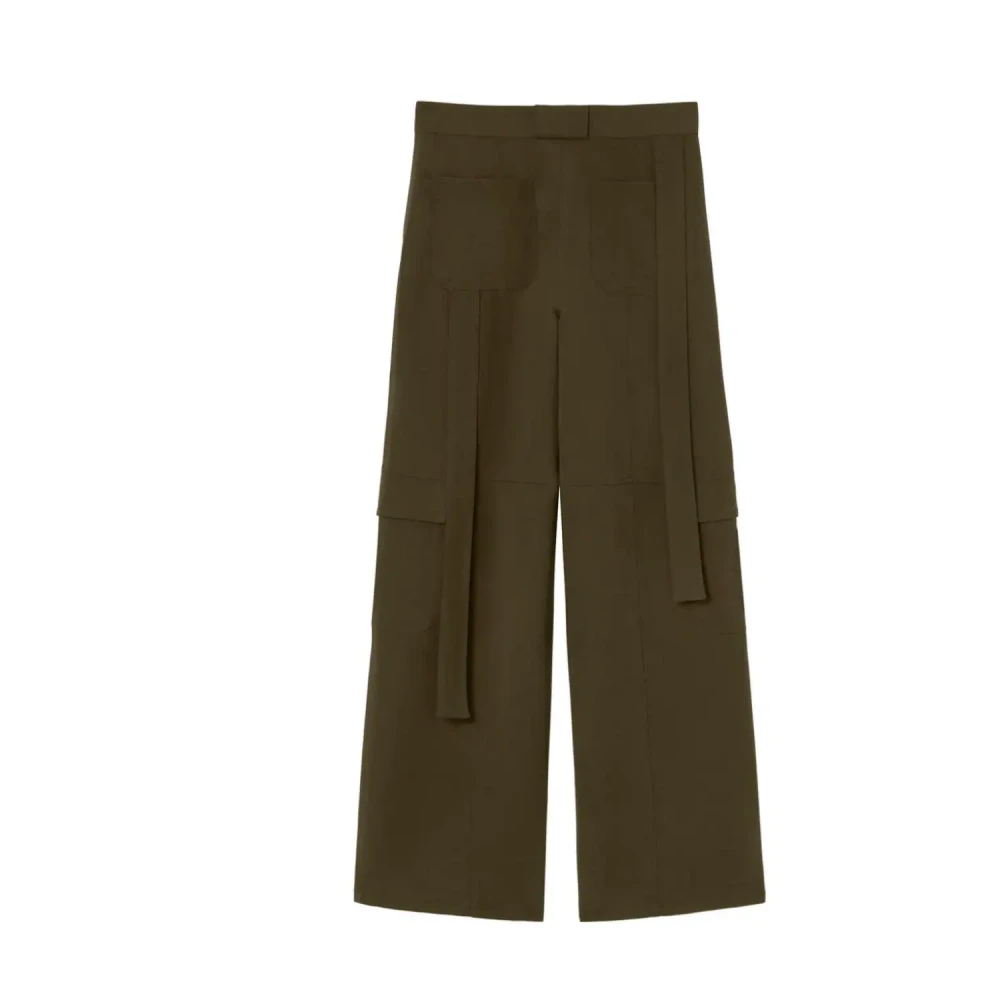 Pinko Vloeibare Cargo Broek Pelaggi Stijl Green Dames