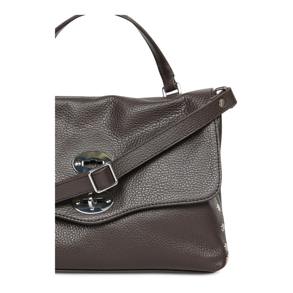 Zanellato Premium Textuur Leren Schoudertas Brown Dames