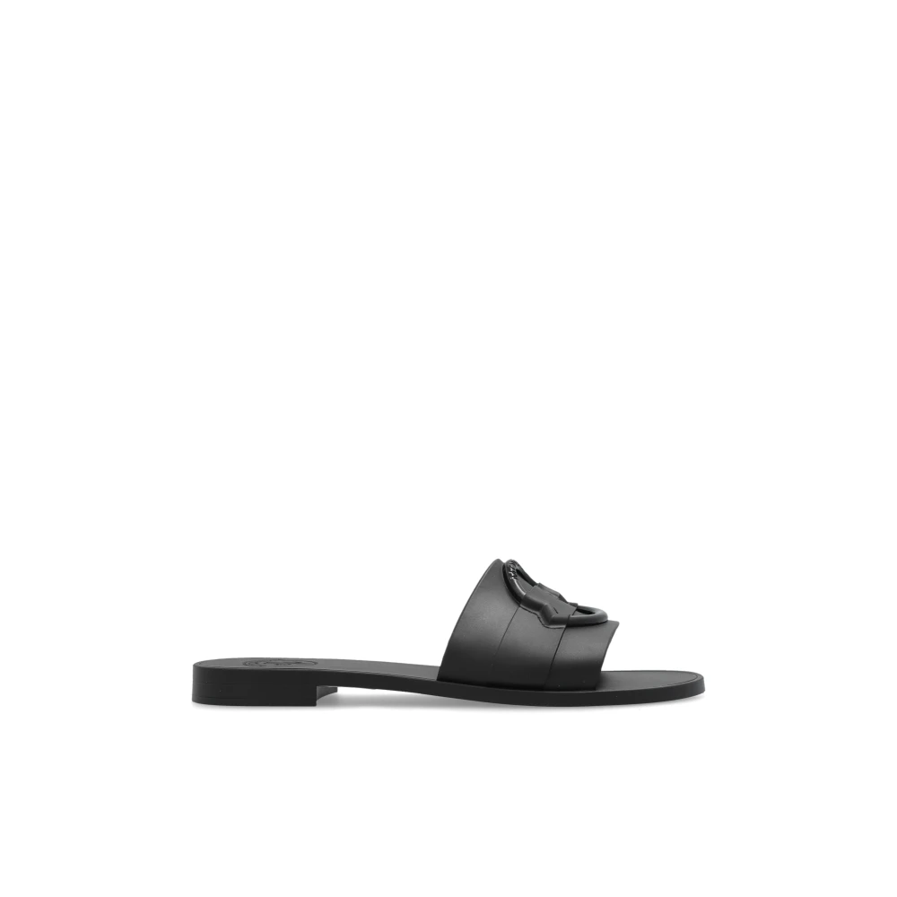Moncler Black Sliders, Female, 3 Uk, Rubber Slides