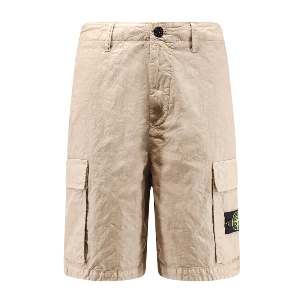 Stone Island Beige Nylon Shorts - Male - Casual Shorts - W36 - Shorts
