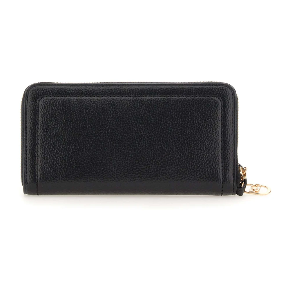 Liu Jo Zwarte Faux Leren Portemonnee met Rits Black Dames