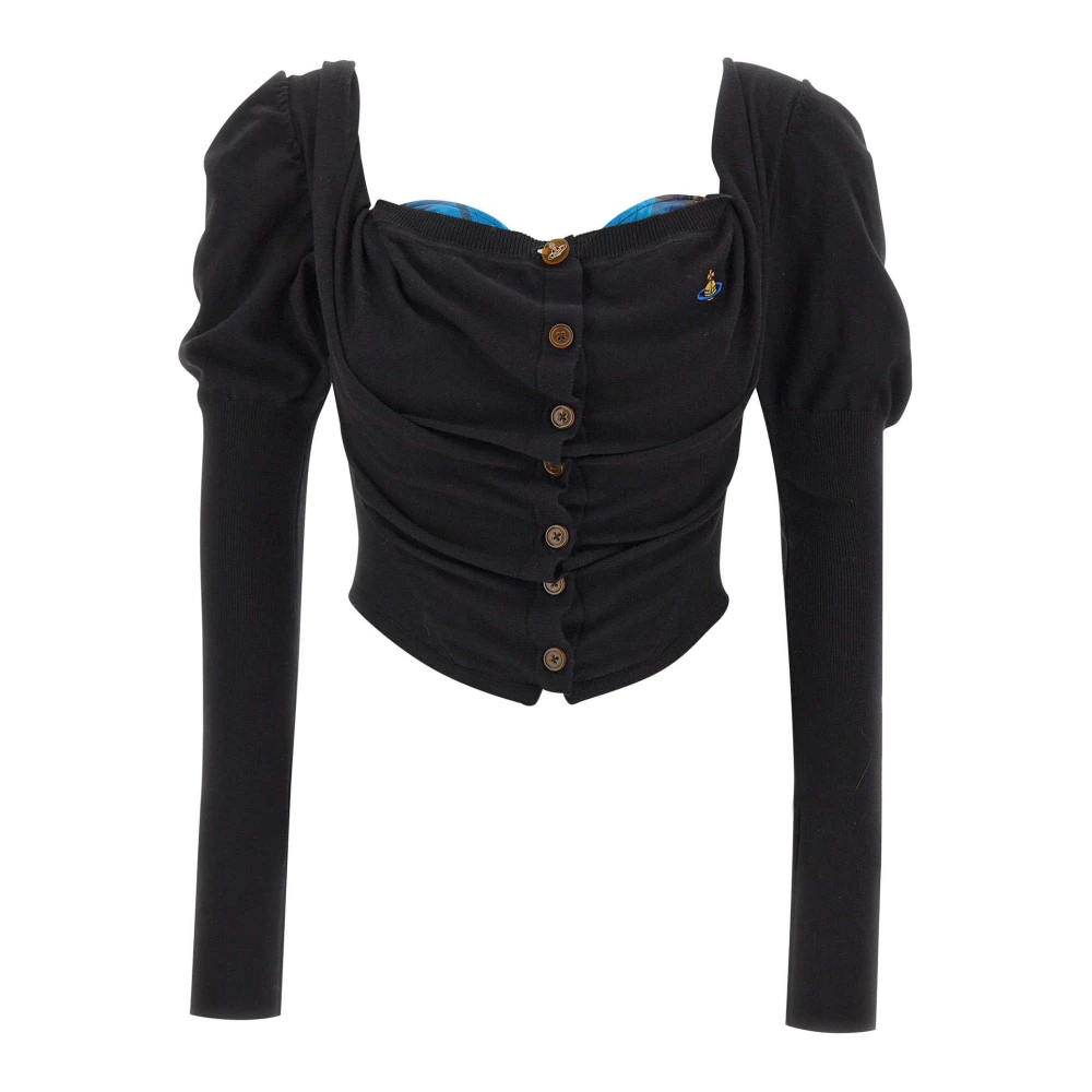 Vivienne Westwood Bea Corset Cardigan - Female - Cardigans - Black - M - Knitwear - Image 4