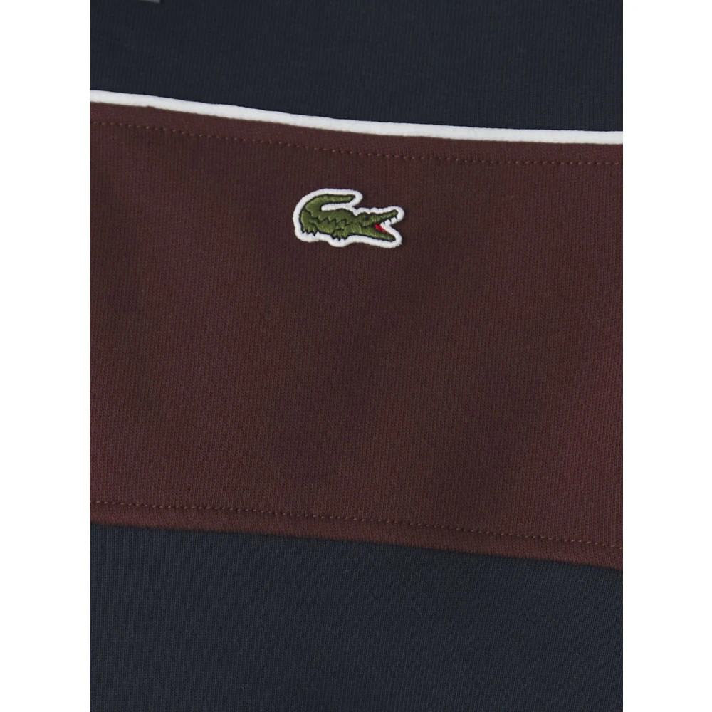 Lacoste Kleur blok hoodie rits trui Multicolor Heren