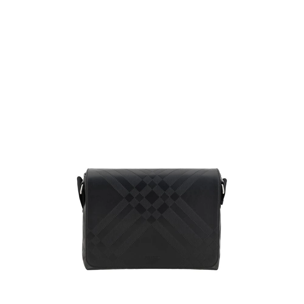 Burberry Zwart Iconische Messenger Schoudertas