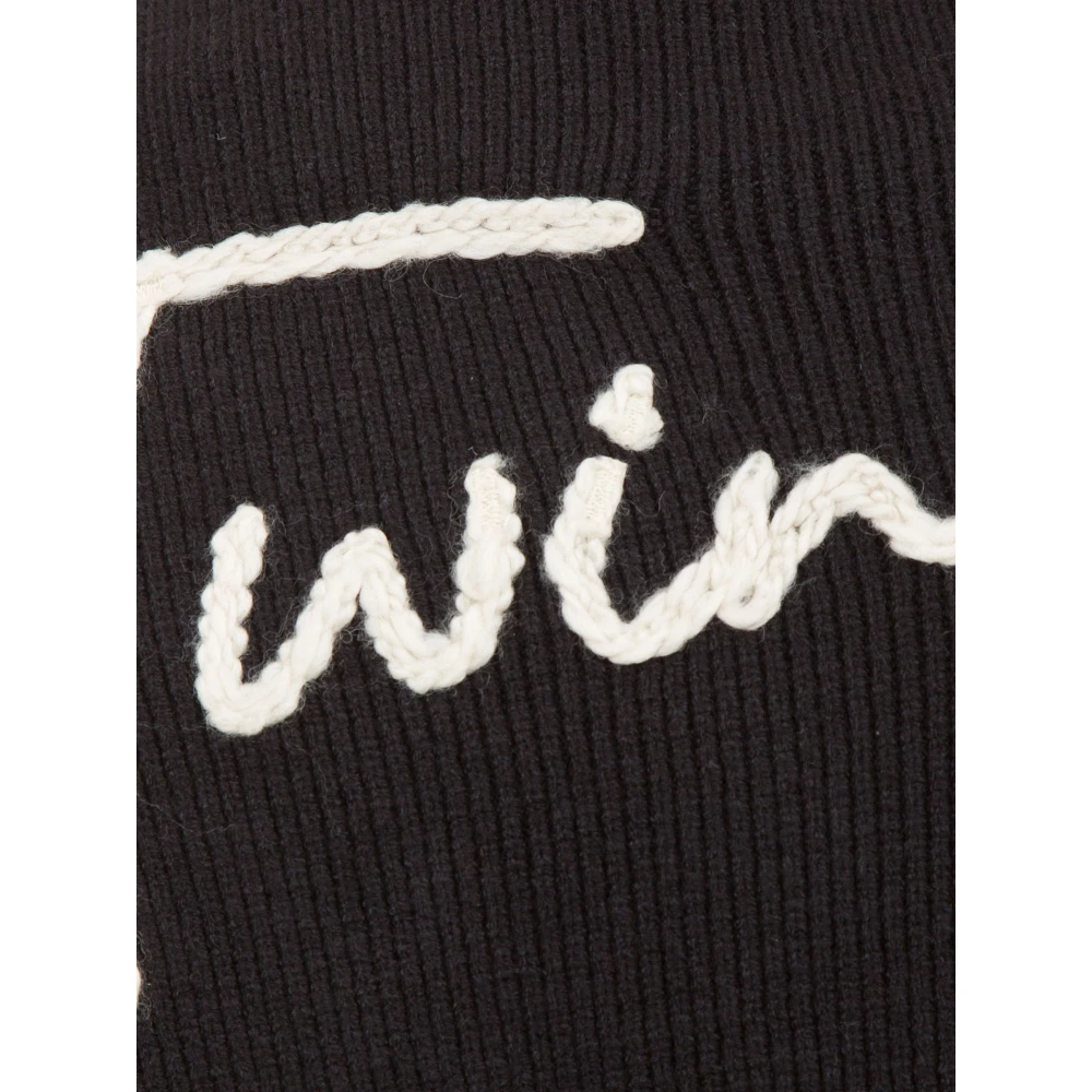 Twinset Zwarte Poncho Trui Black Dames