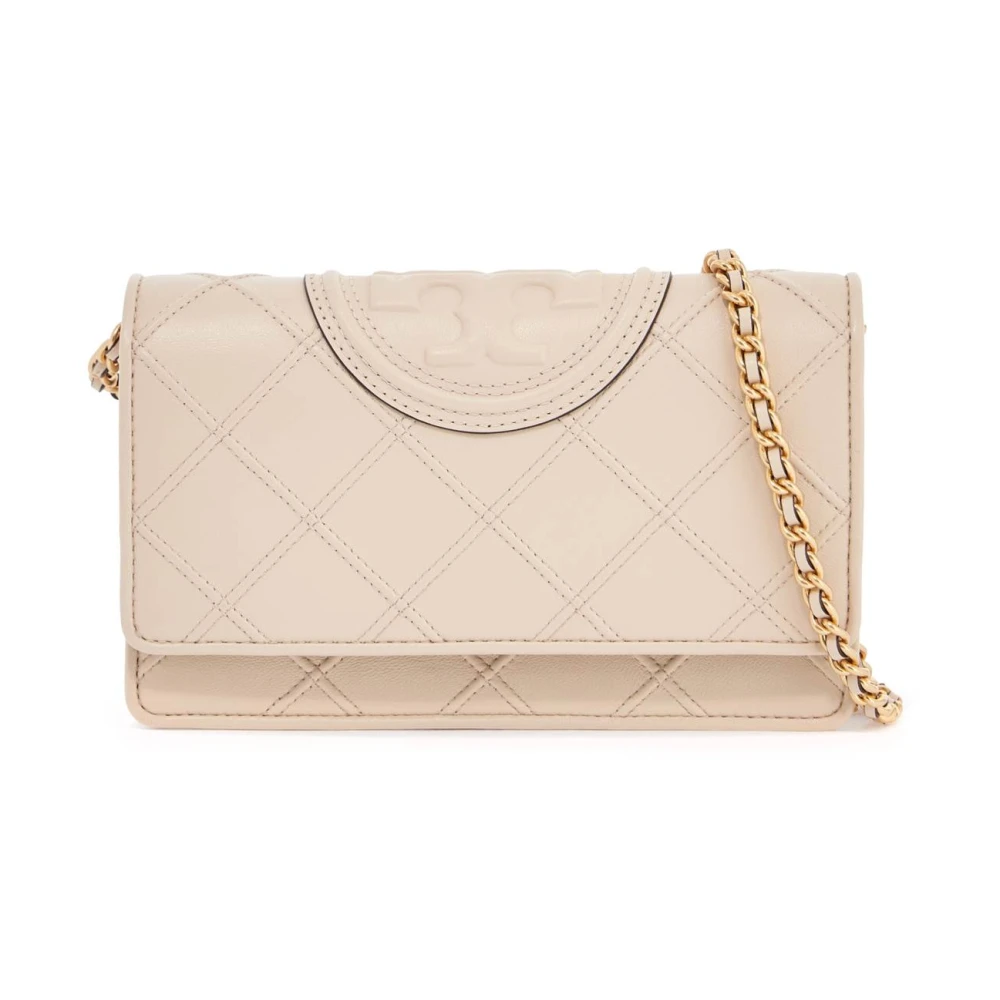 TORY BURCH Diamantquilted Crossbody Tas Beige Dames