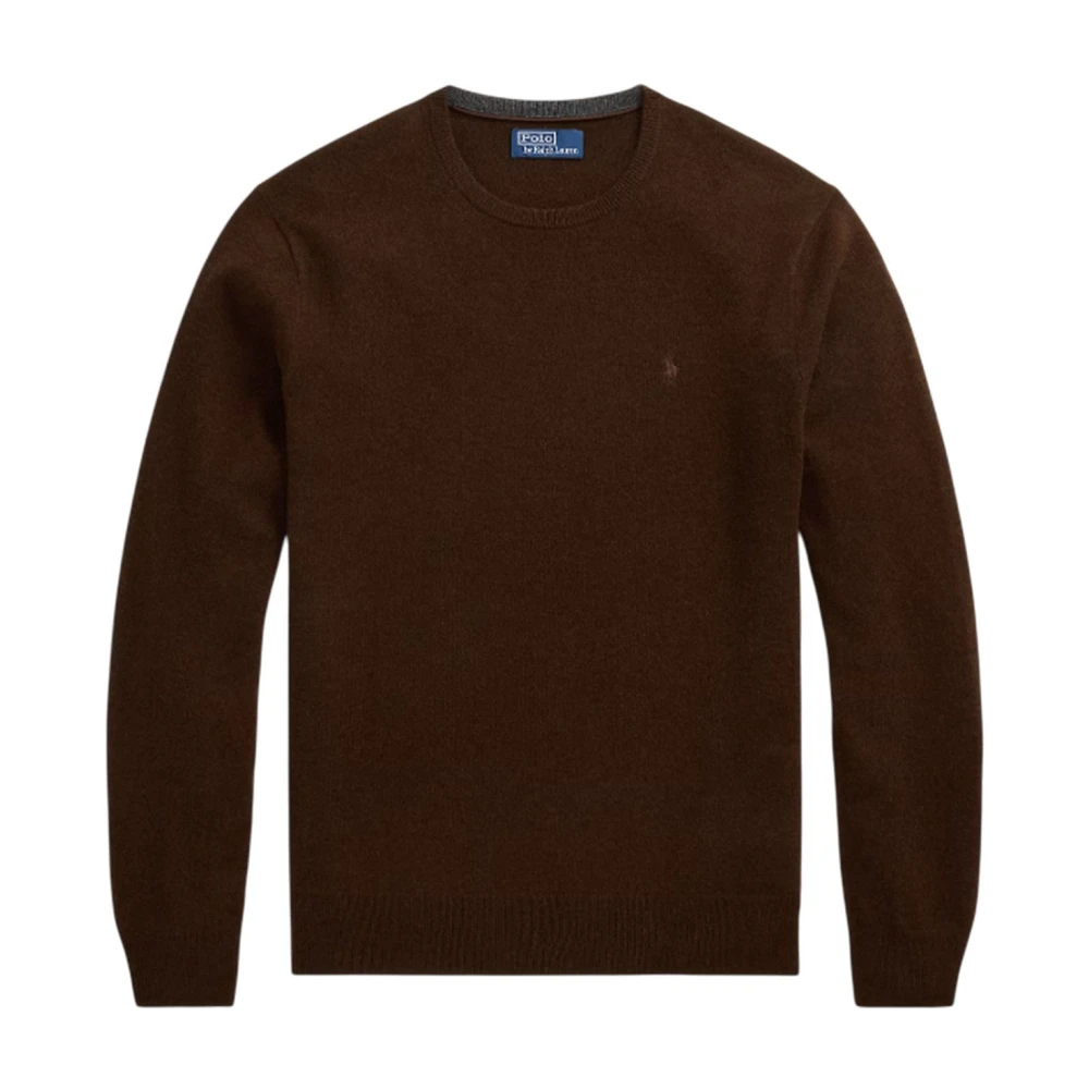 Ralph Lauren Men's Brown Round-Neck Knitwear, Xl, Crew-Neck Knit Jumper