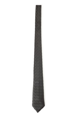 brown-leather-intrecciato-tie