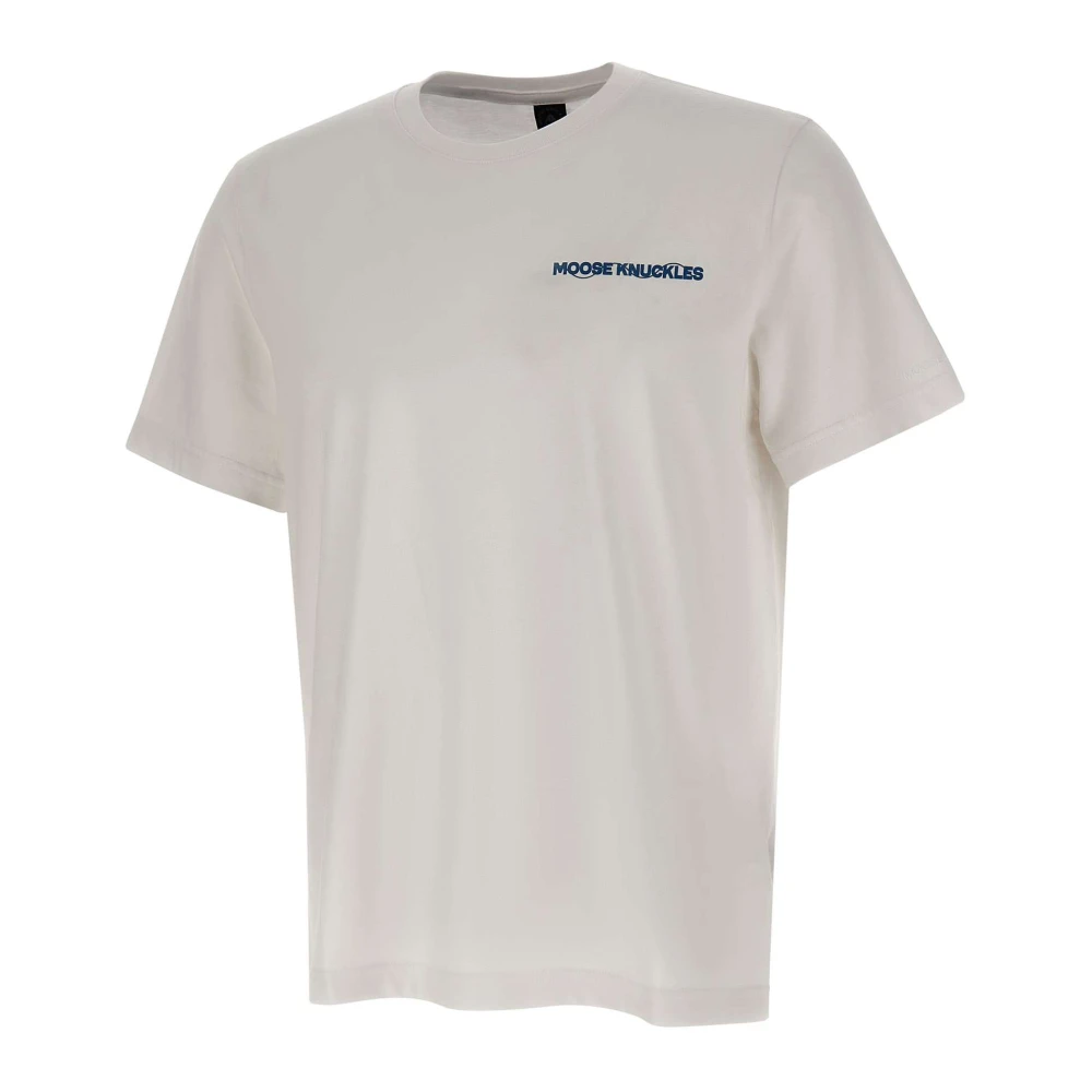 Moose Knuckles Men's White T-Shirts, L, Mindfold T-Shirt