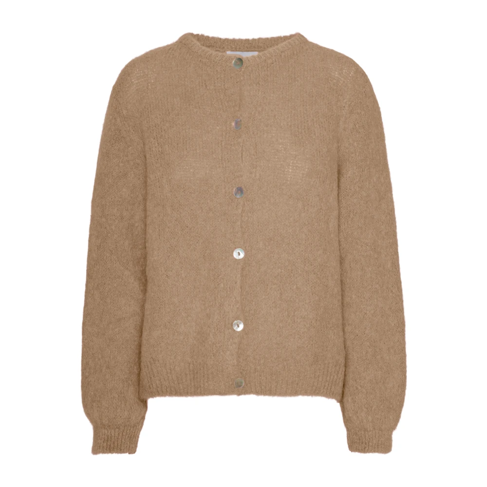 American Dreams Zachte Alpaca Cardigan Bruin Brown Dames