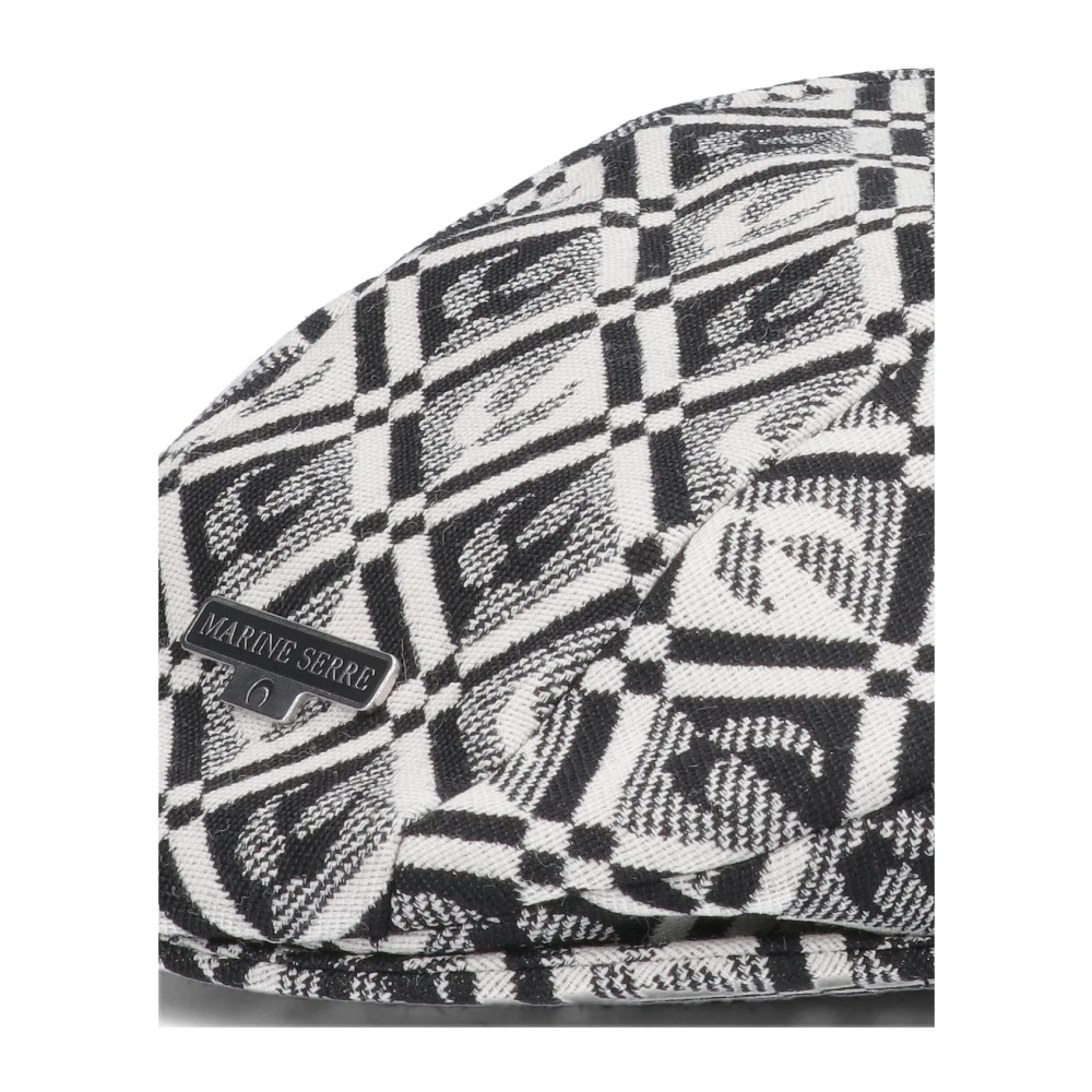 Marine Serre Elegante Zwarte Hoed Black Unisex
