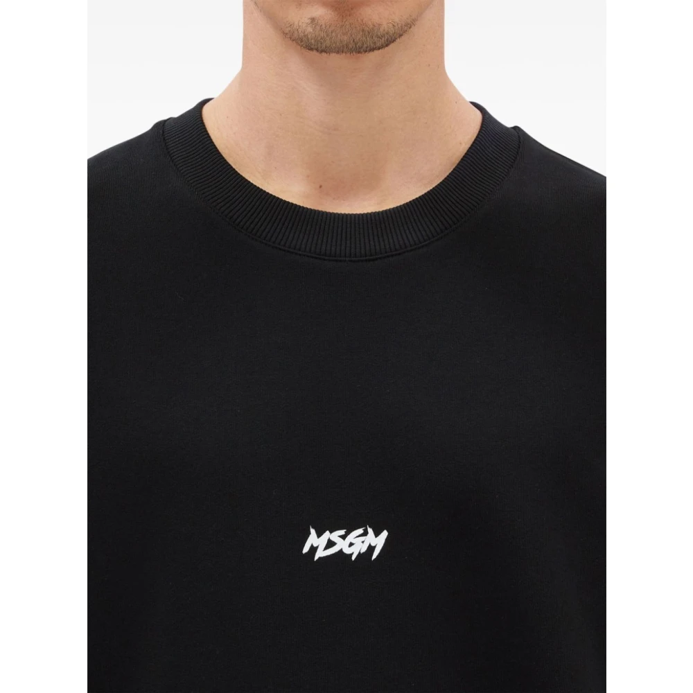 Msgm Casual Sweatshirt met 99C Design Black Heren