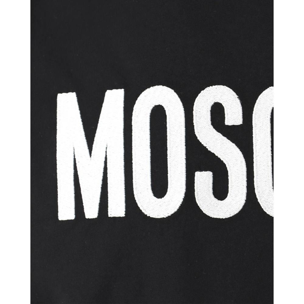 Moschino Biologisch Katoen Liefde Vertrouwen T-shirt Black Heren