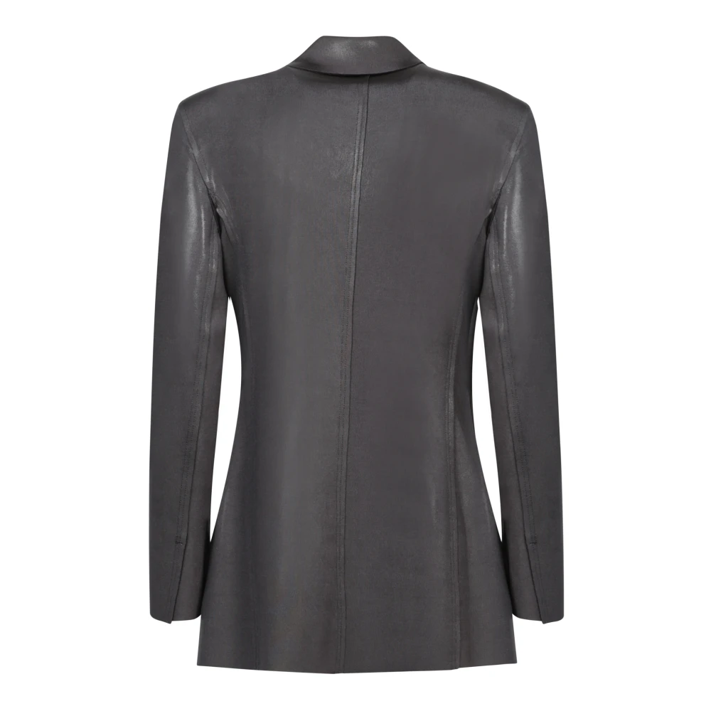 Norma Kamali Elegante Grijze Jas Dameskleding Gray Dames
