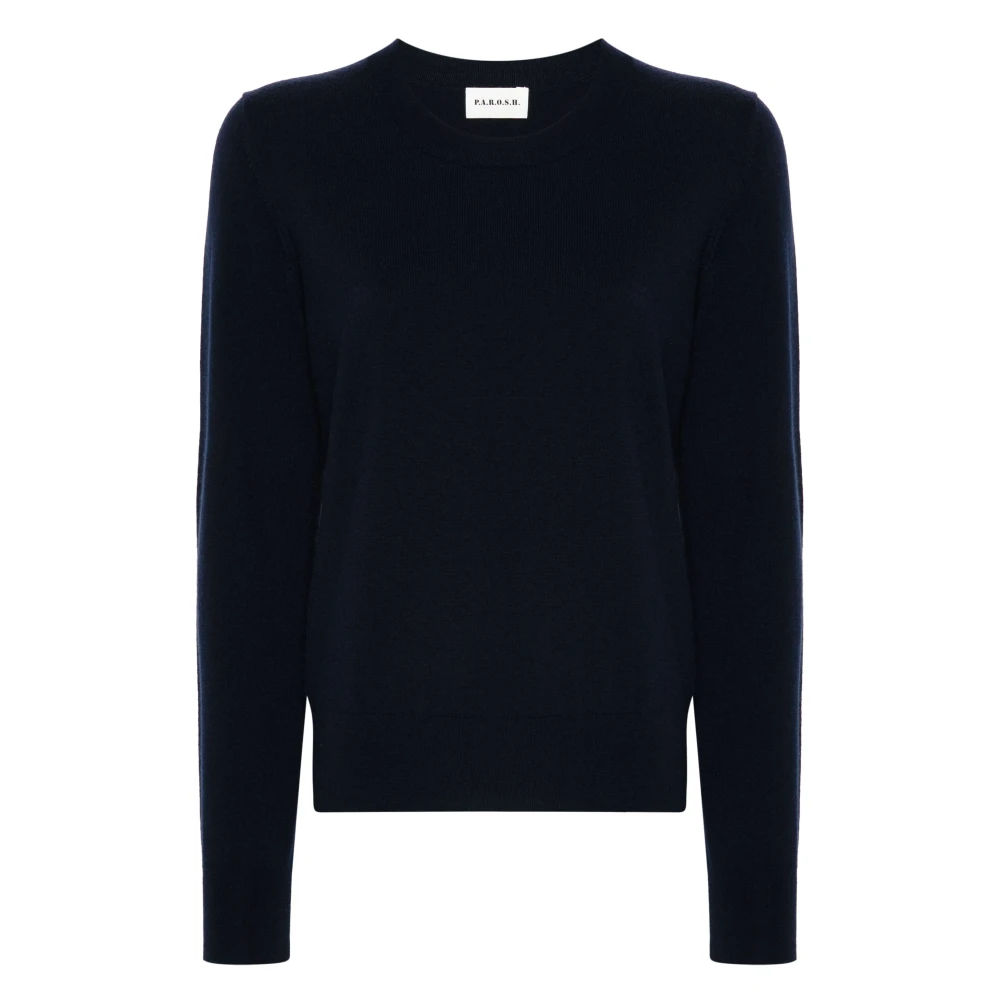P.a.r.o.s.h. Blauwe Gebreide Top Blue Dames