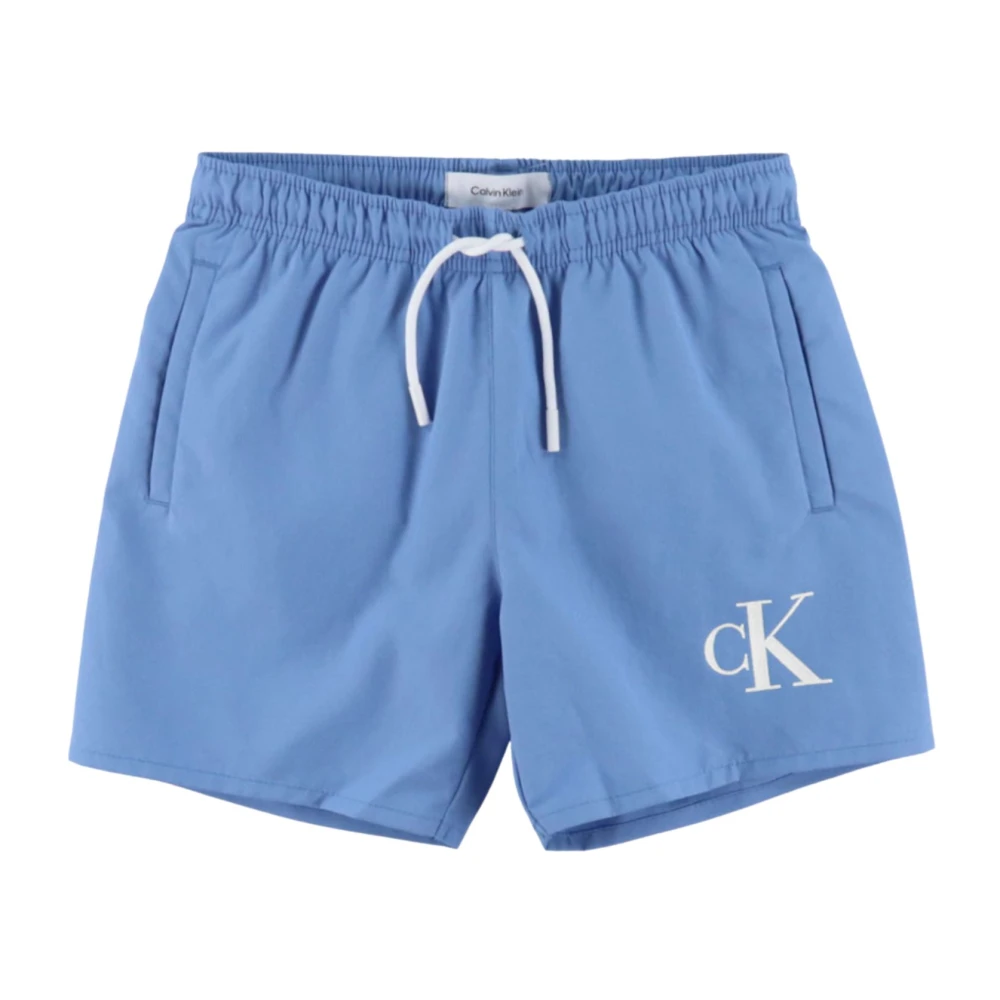 Calvin Klein Jeans Boys Blue Shorts, 12 Y, Medium Double Wb