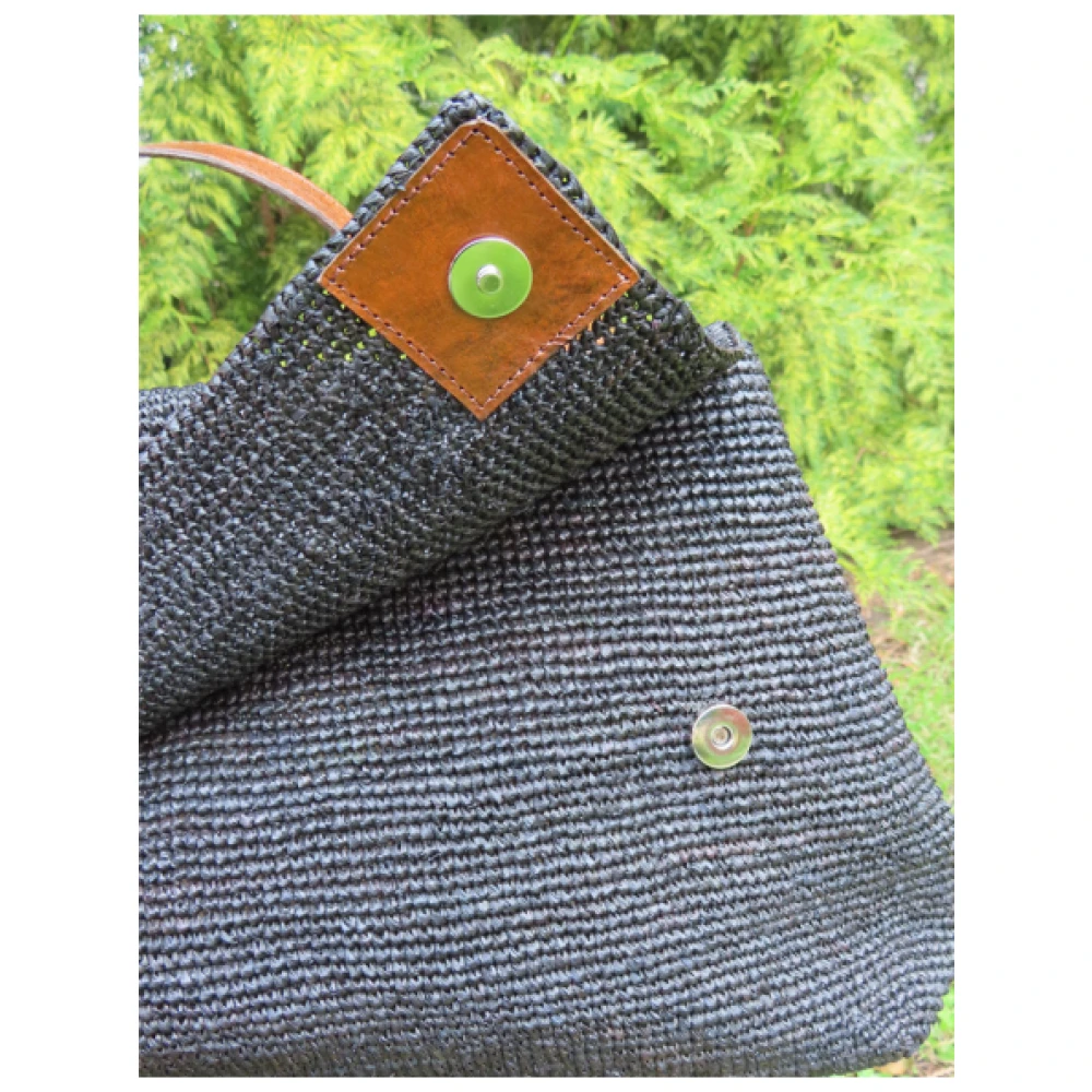 Ibeliv Lahady Raffia Handtas Black Dames