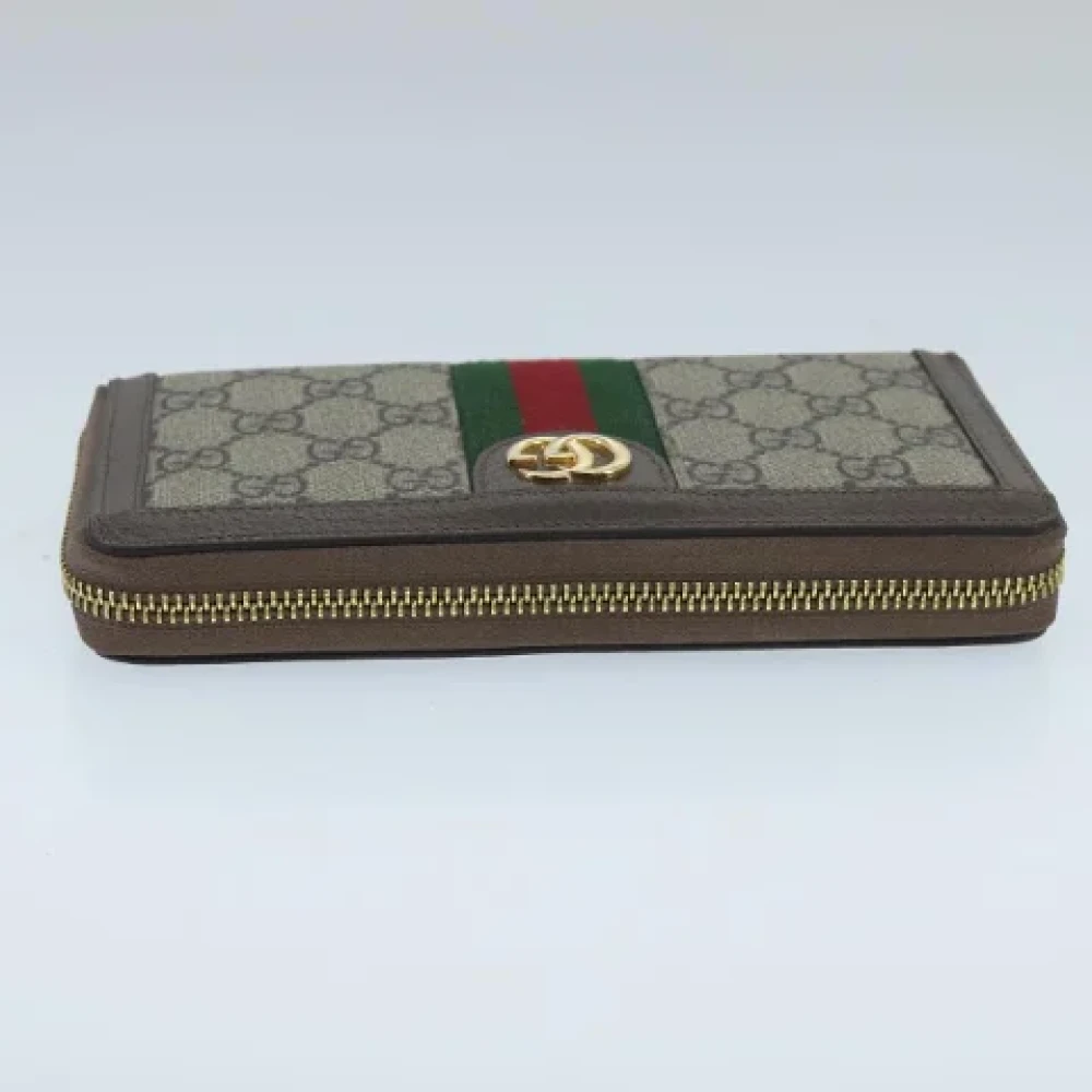 Gucci Vintage Pre-owned Canvas wallets Beige Dames