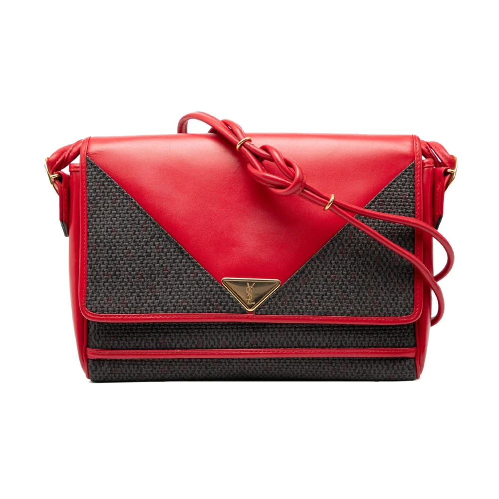 Saint Laurent Vintage Women's Red Vintage Cross Body Bags, One Size, Crossbody Bag