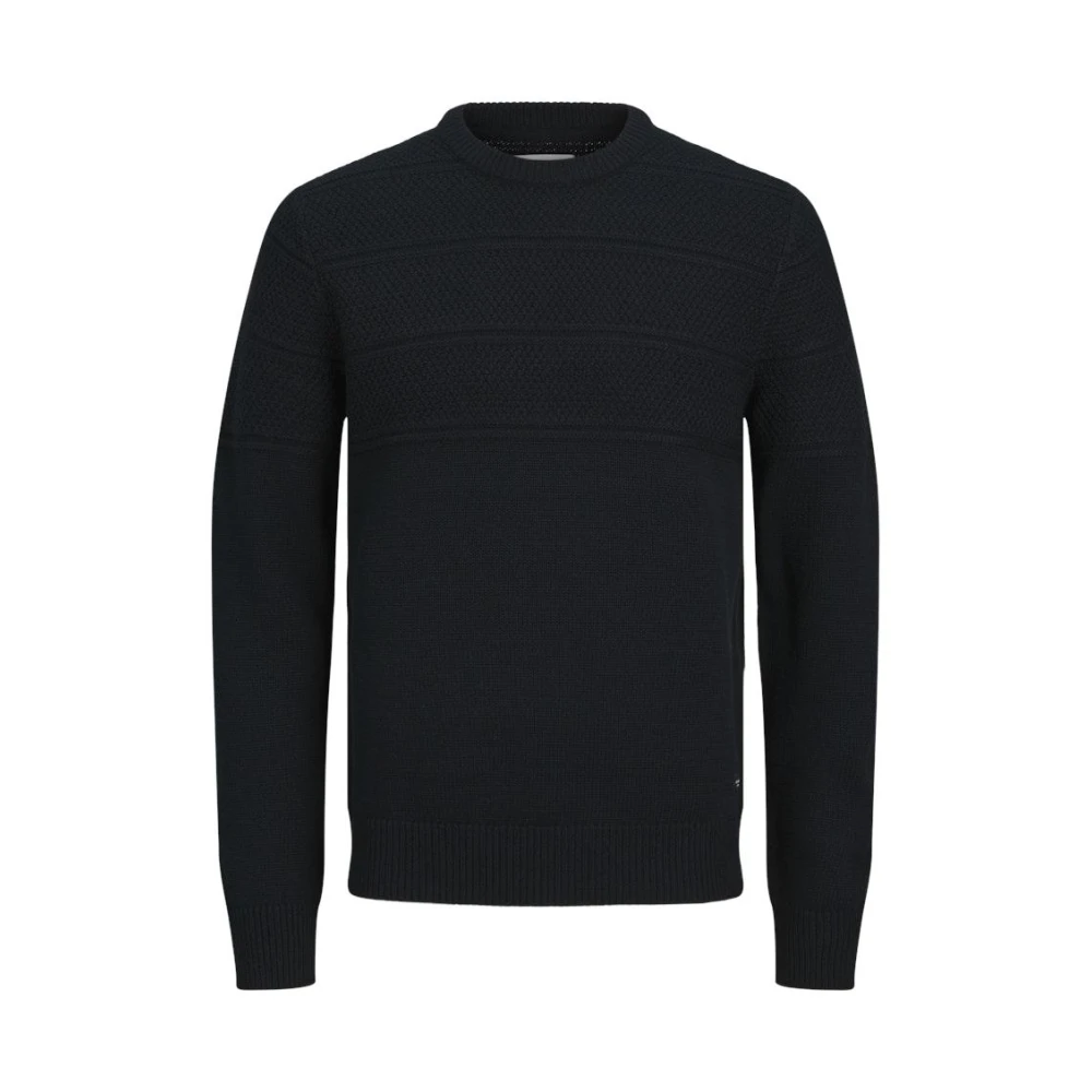 jack & jones Navy Blazer Gebreide Crew Neck Sweater Blue Heren