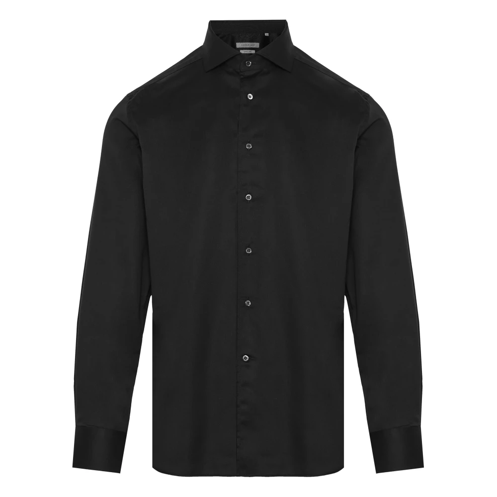 Corneliani Jersey Katoenen Shirt 100% Katoen Black Heren