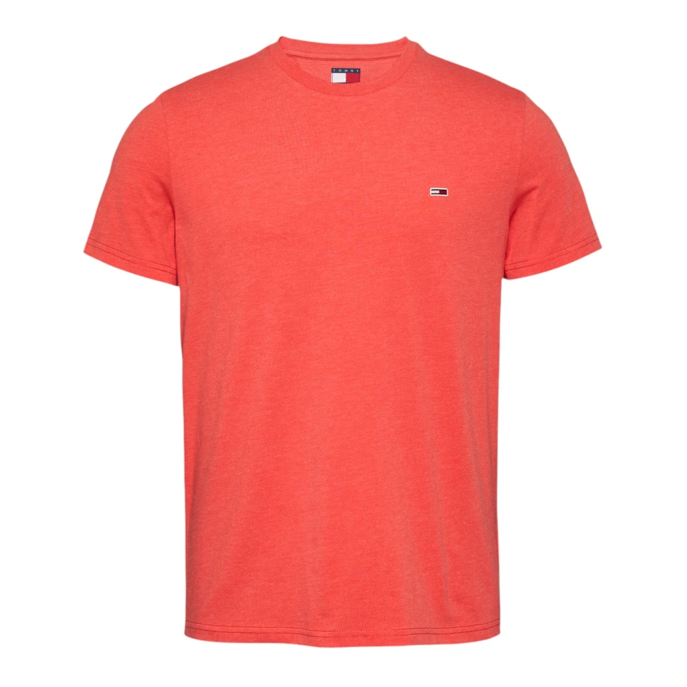 Tommy Jeans Oranje Ronde Hals T-shirt Orange Heren