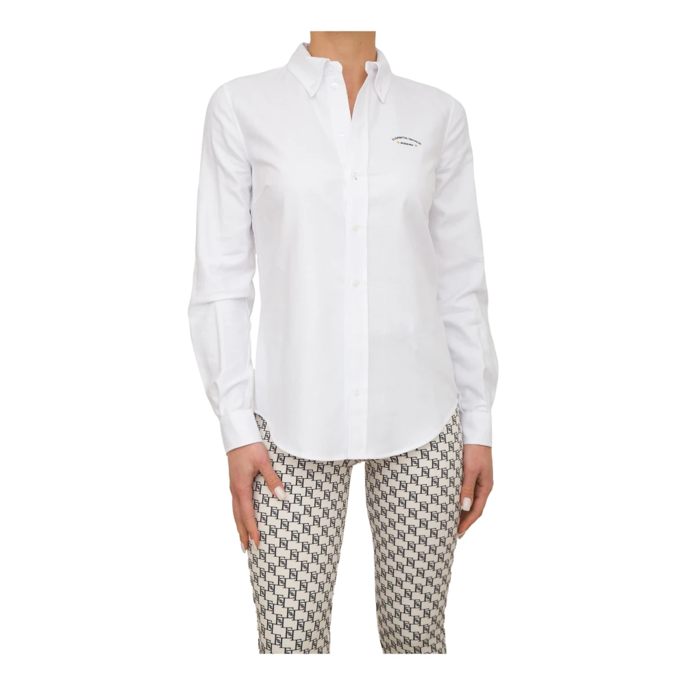 Elisabetta Franchi Camicia Overhemd White Dames