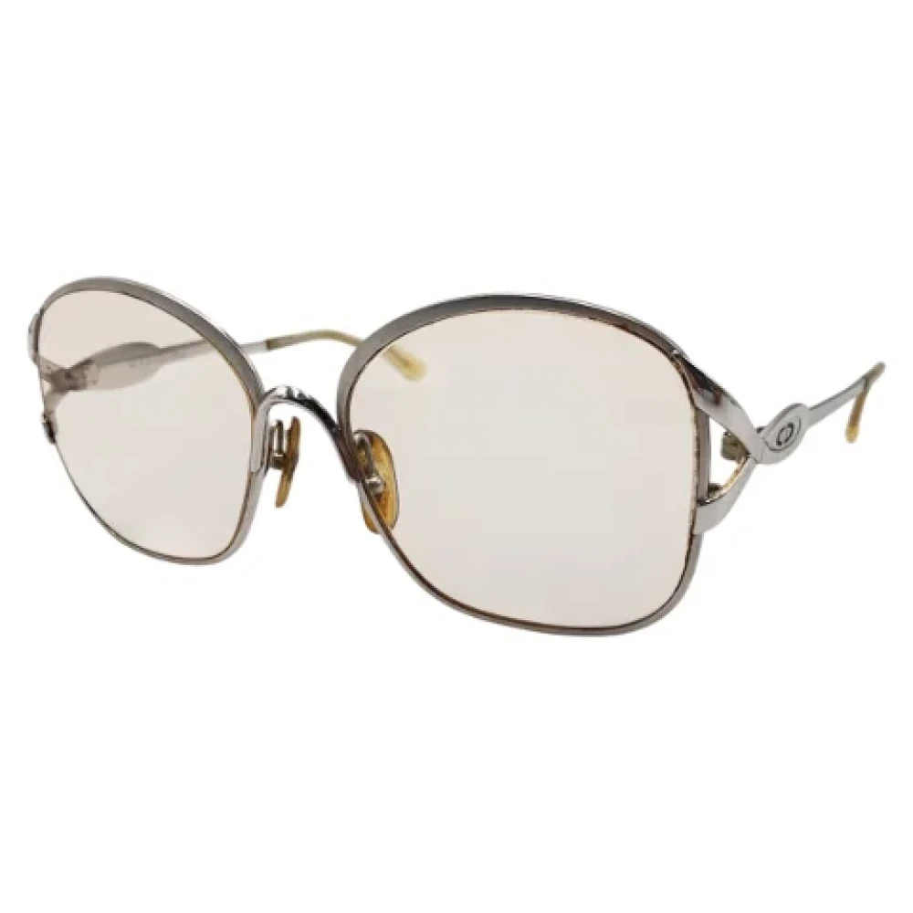 Dior Vintage Pre-owned Metal sunglasses Gray Dames