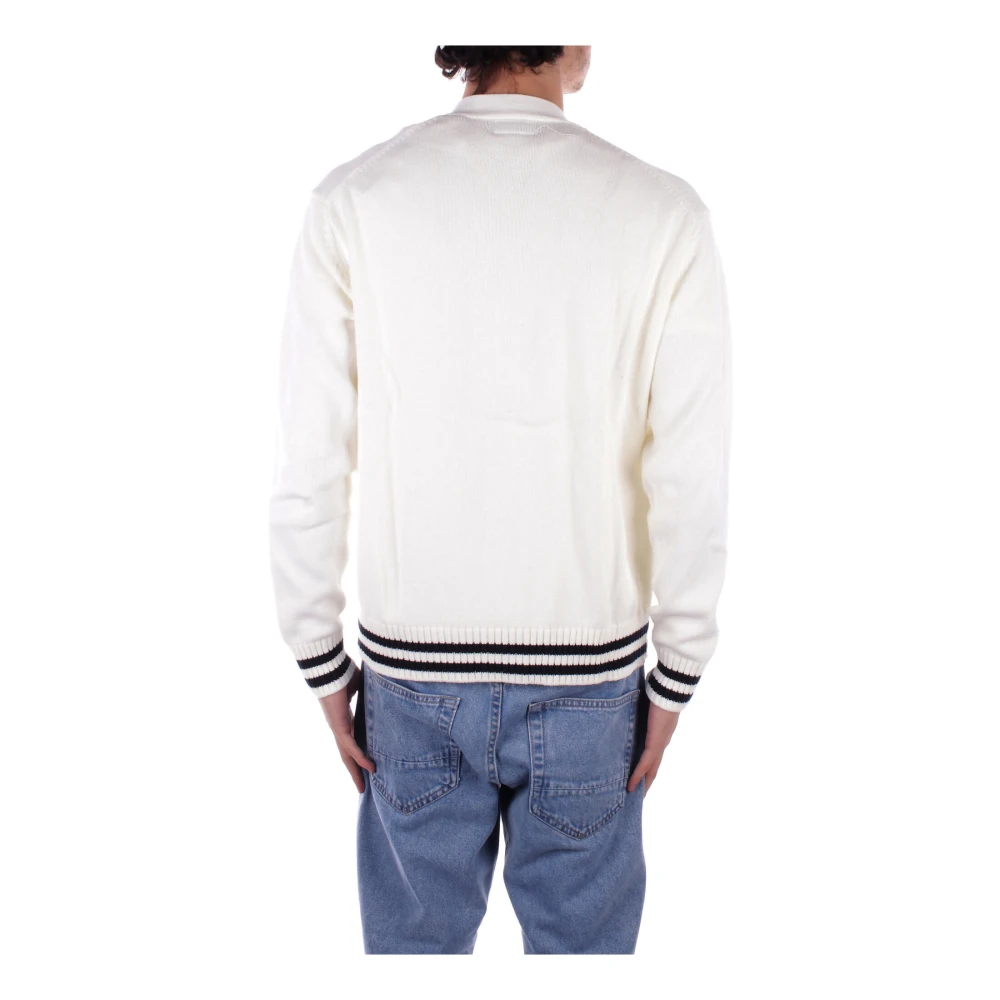 Guess Witte Cardigan met Logo en Knoopsluiting White Heren