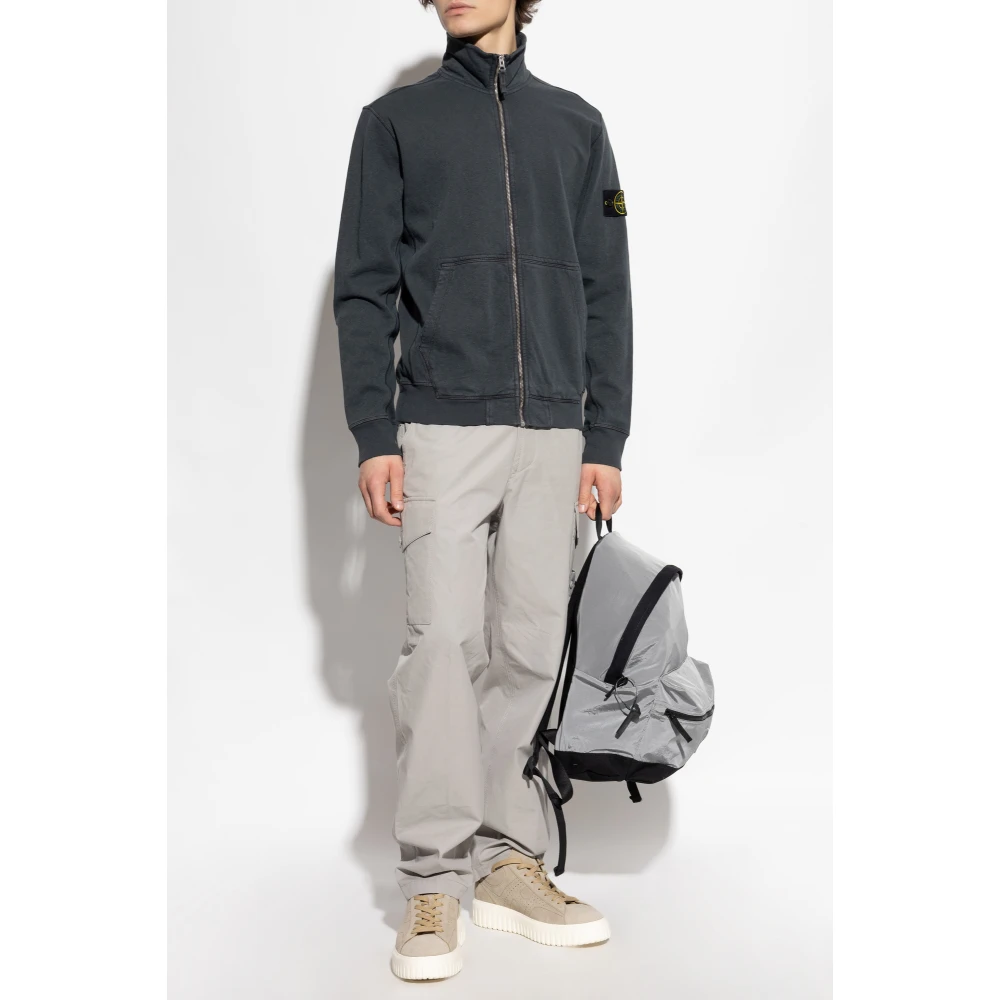 Stone Island Sweatshirt met opstaande kraag Gray Heren