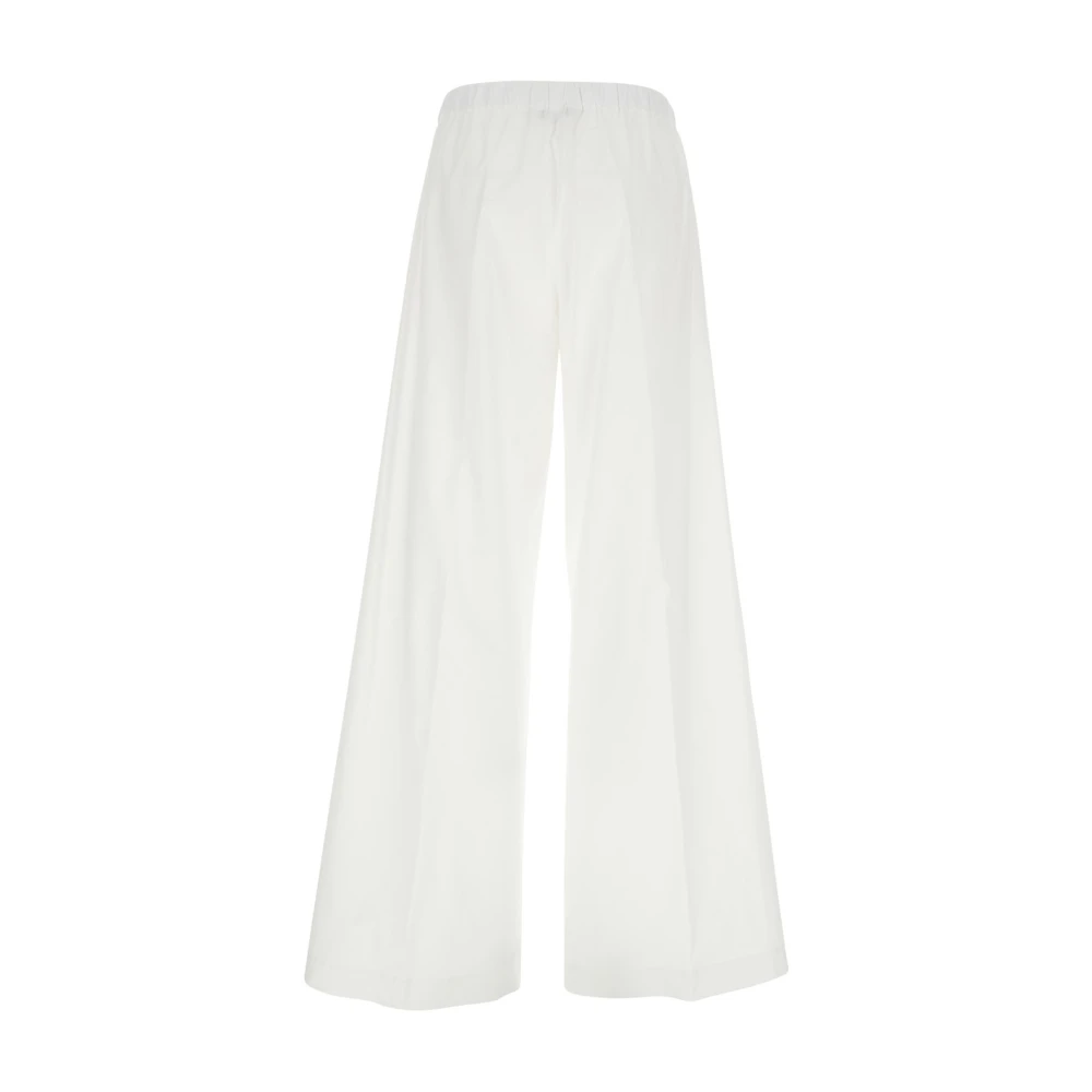 Antonelli Firenze Witte Wijde Pijp Katoenen Broek White Dames