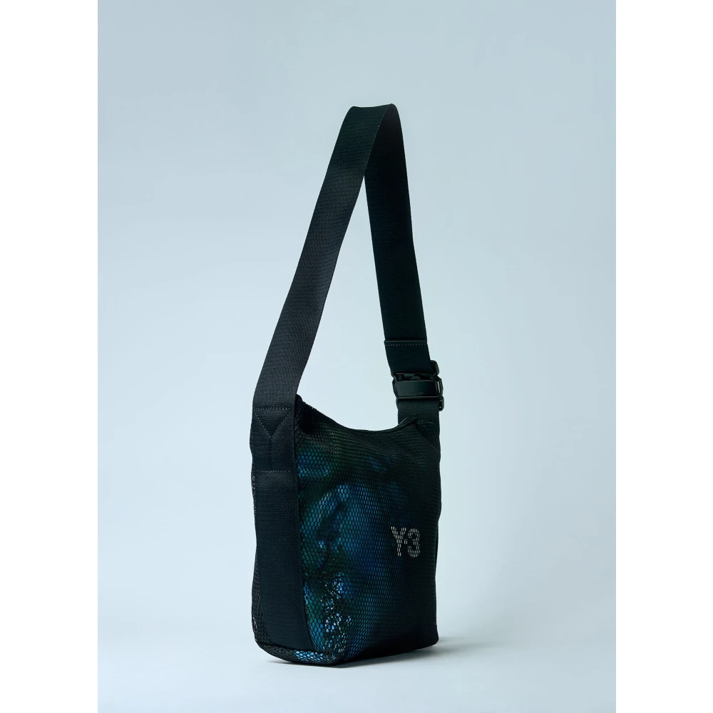 Y-3 Crossbody Tas met Mesh Overlay en Logo Black Heren